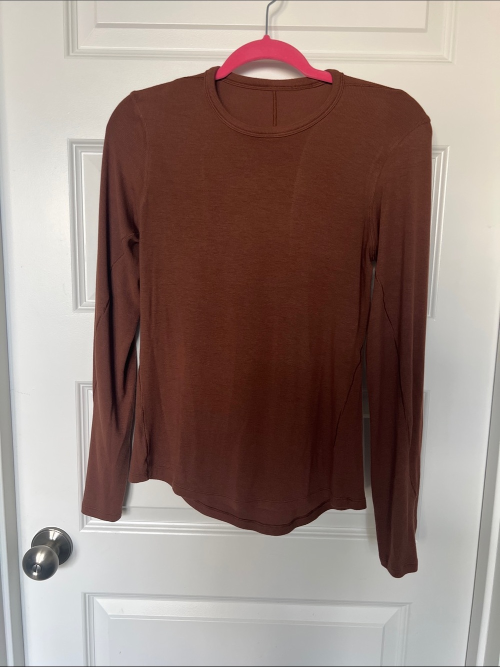 lululemon athletica Long-Sleeve Crewneck Top — Chocolate Brown